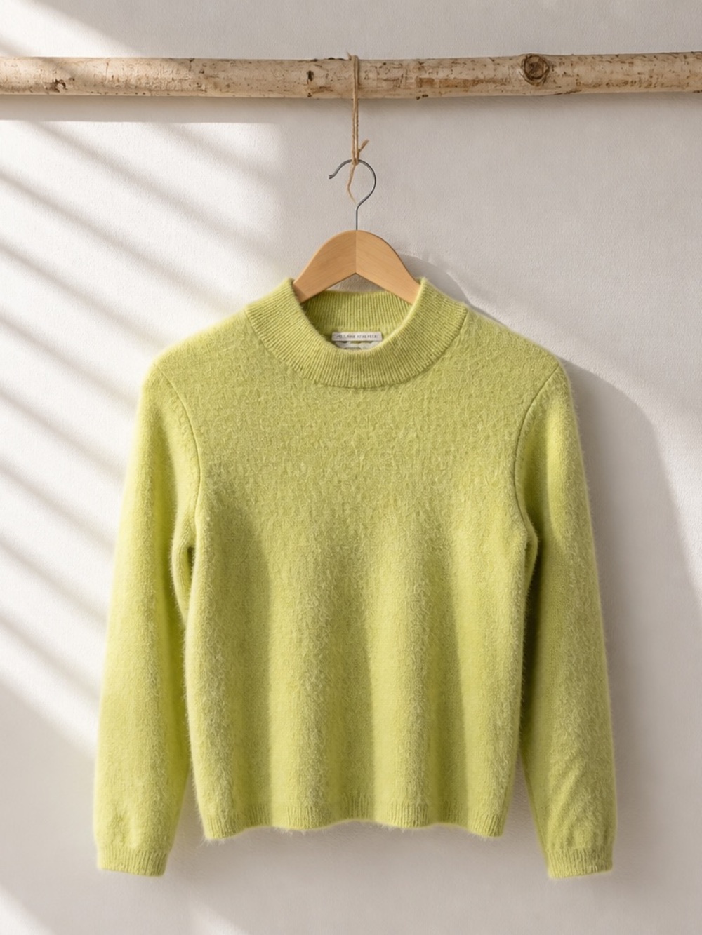 Charter Club Lime Mock Neck Cashmere Sweater